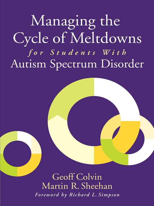 Title details for Managing the Cycle of Meltdowns for Students with Autism Spectrum Disorder by Geoff Colvin - Wait list